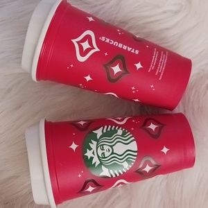 2 Starbucks 2023 Holiday Red Cup